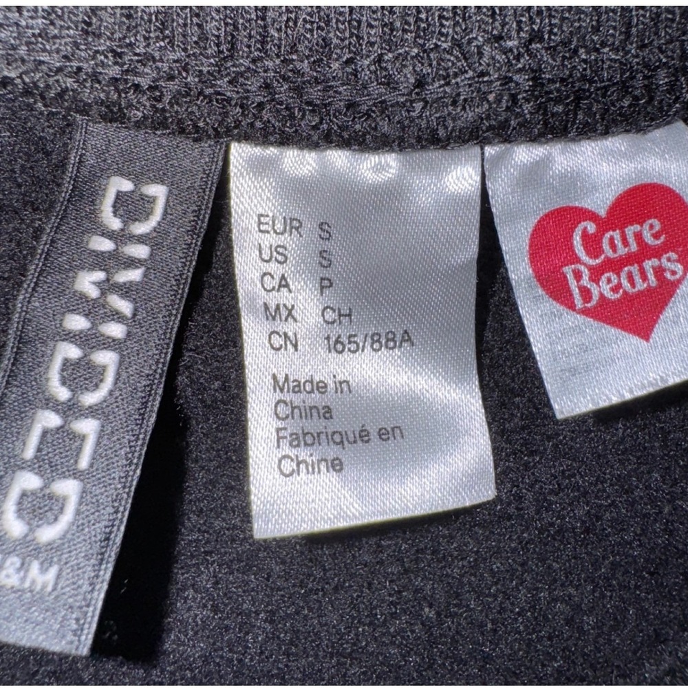 Care Bears You Wish Varsity Jacket Black CB 1984 Graphic Womens Sz Small - Picture 4 of 14